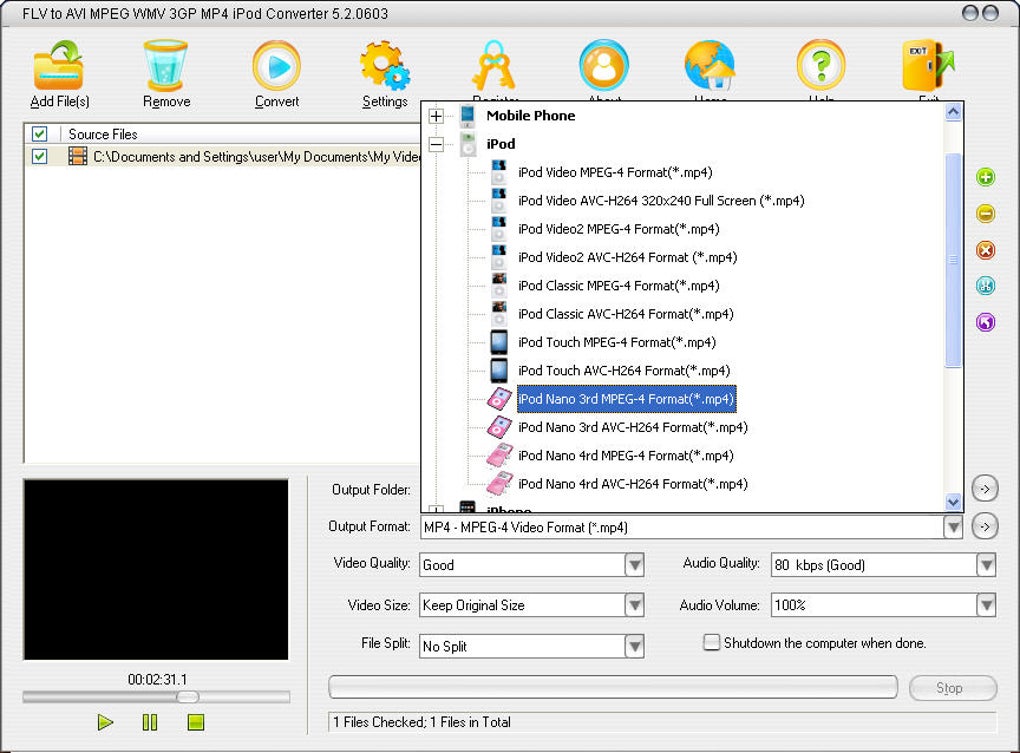 flv video converter software