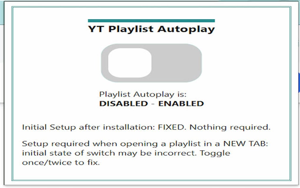 Youtube Playlist Autoplay Disabler For Google Chrome - Extension Download