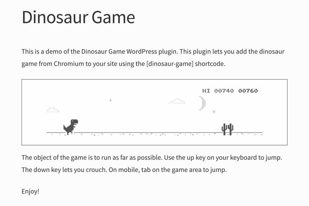 Jogo do Chrome Escondido - Dinossauro vs Cactos 