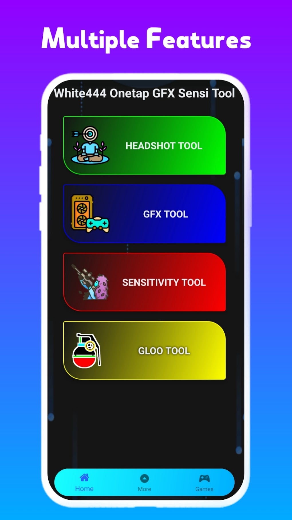 White444 Onetap GFX Sensi Tool para Android - Download