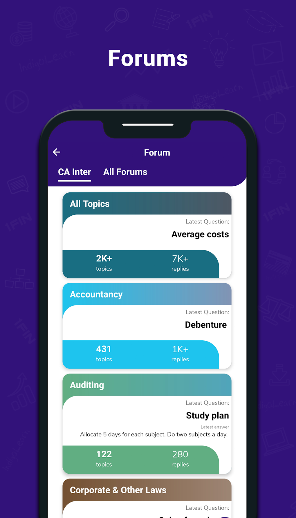 1FIN by IndigoLearn - CA CMA CS Courses App for Android - Download