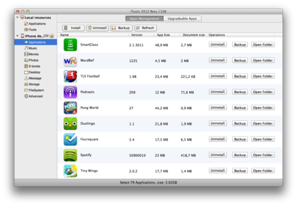 itools for mac os x