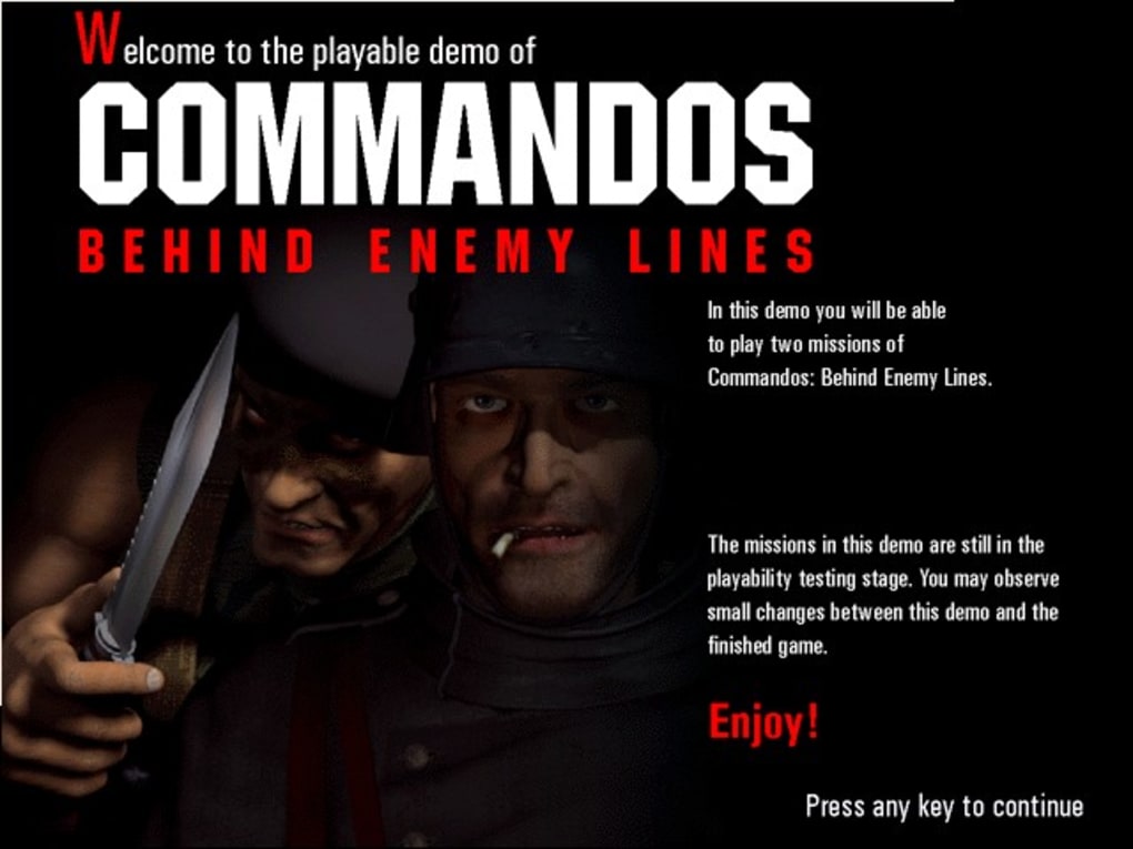 commandos behind enemy lines windows 10