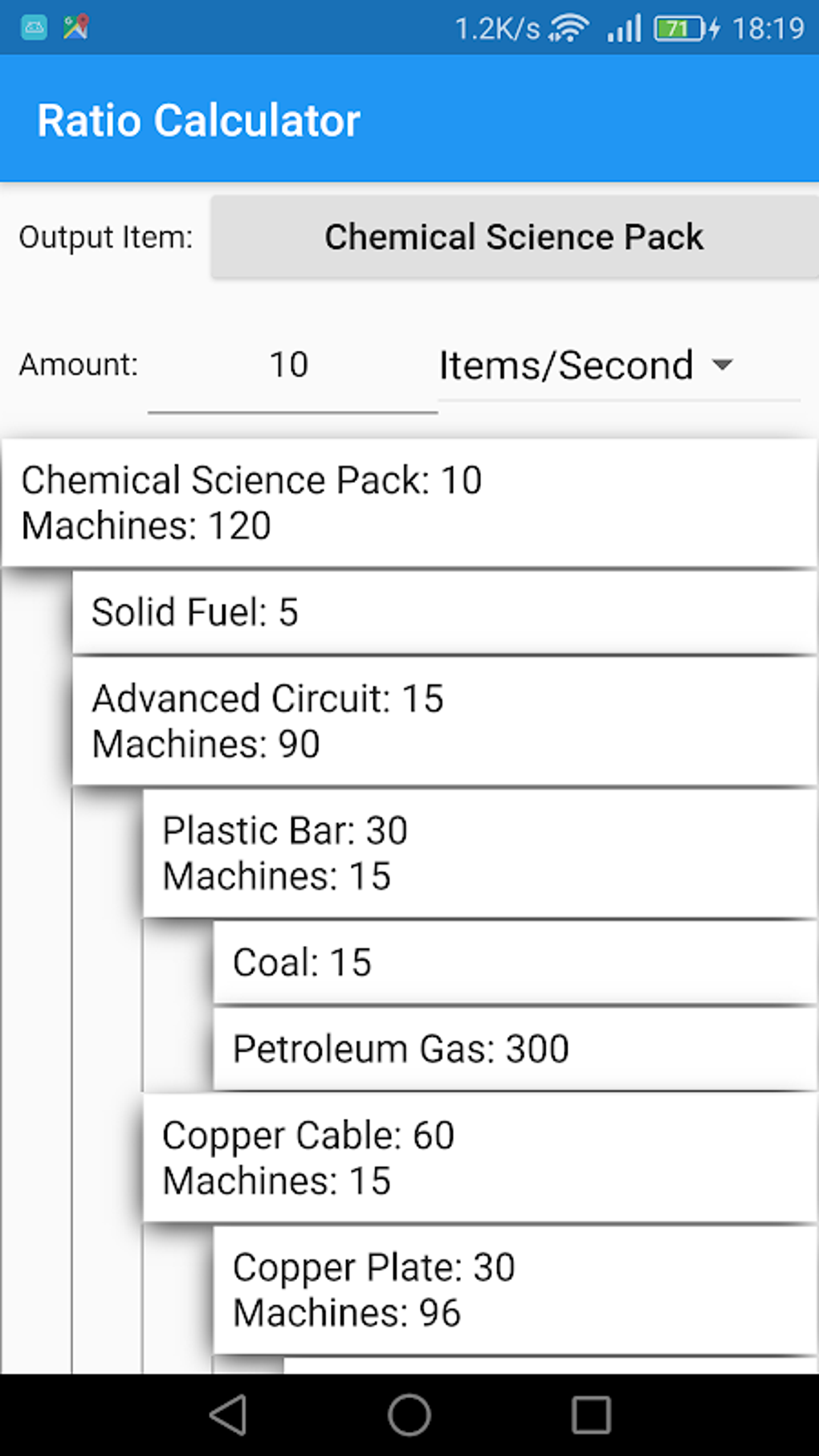 Ratio Calculator for Factorio APK для Android — Скачать