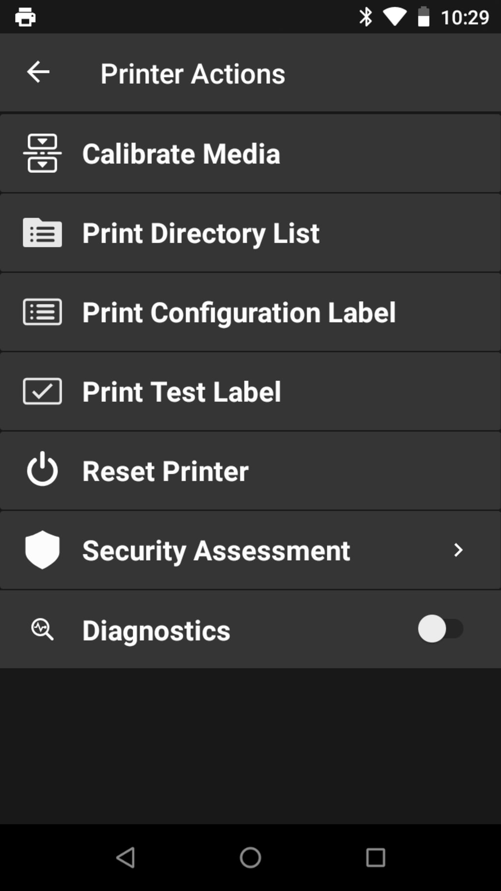 Zebra Printer Setup Utility Screenshot 