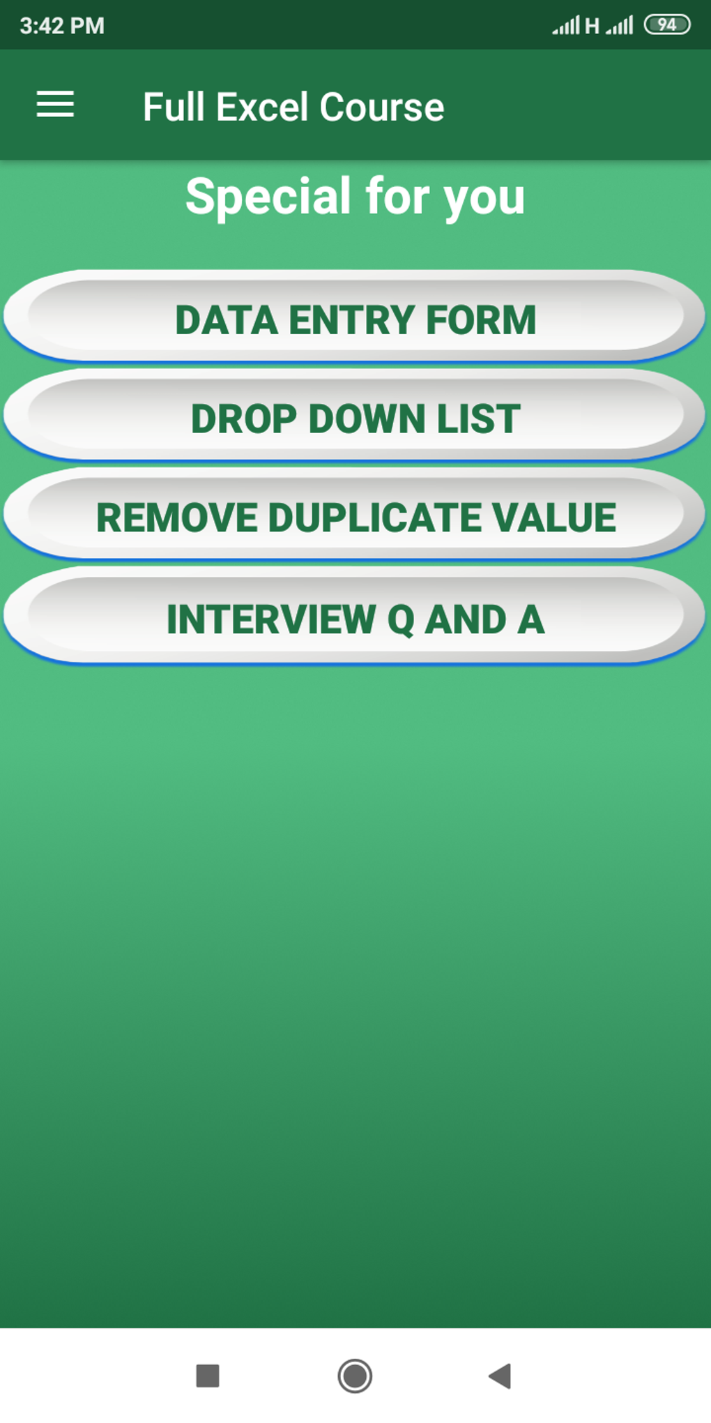 Full excel course offline apk for android download