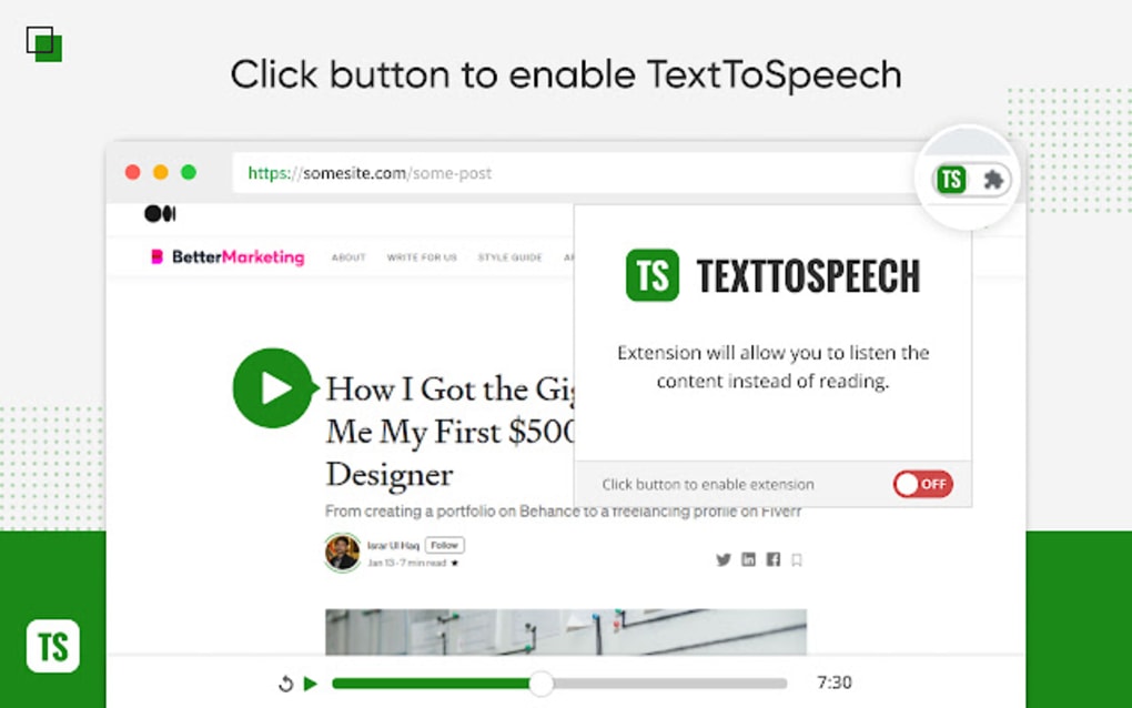 text to speech google extension free