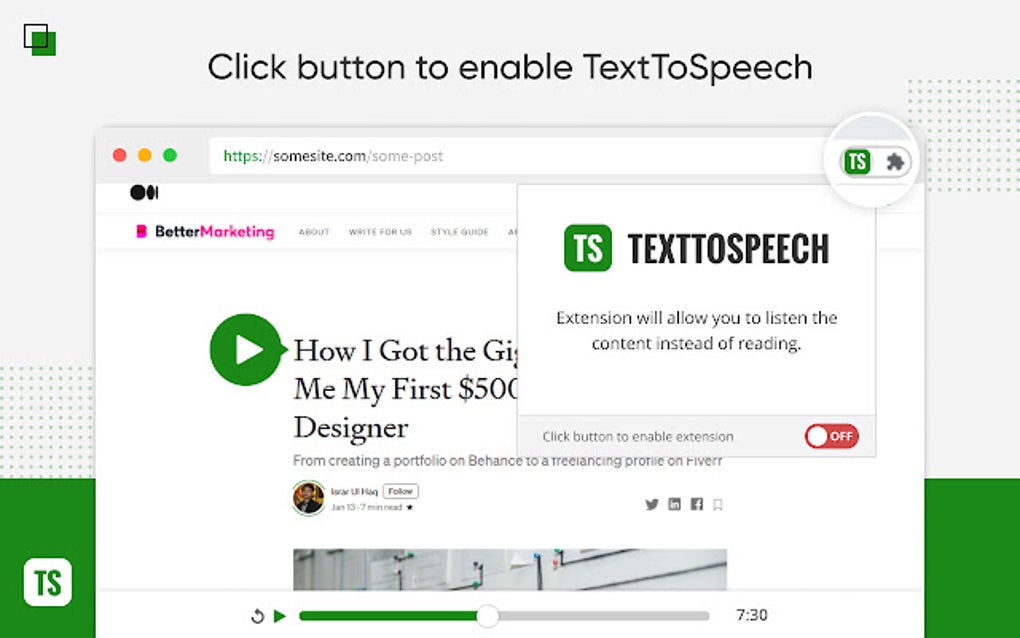 text to speech google extension free