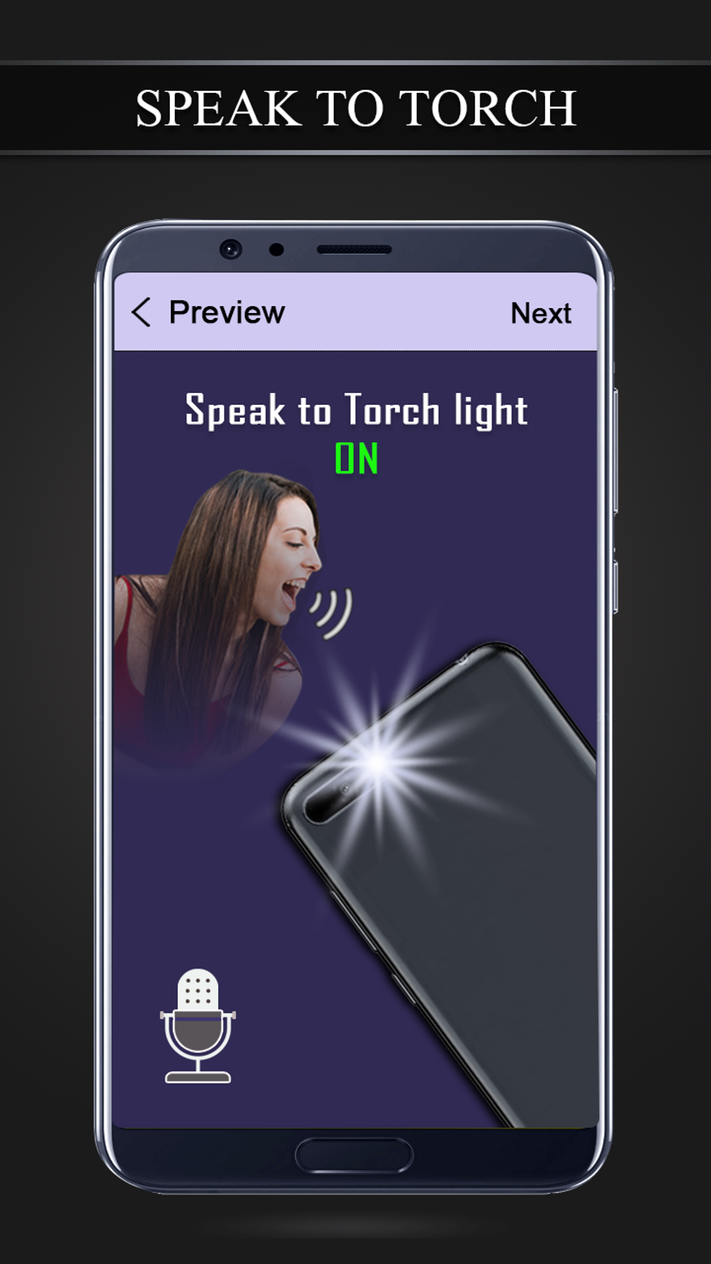 Speak to Torch Light - Clap to flash light для Android — Скачать