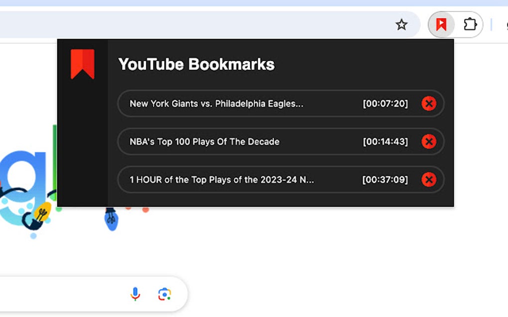 Youtube Bookmarks pour Google Chrome - Extension Télécharger