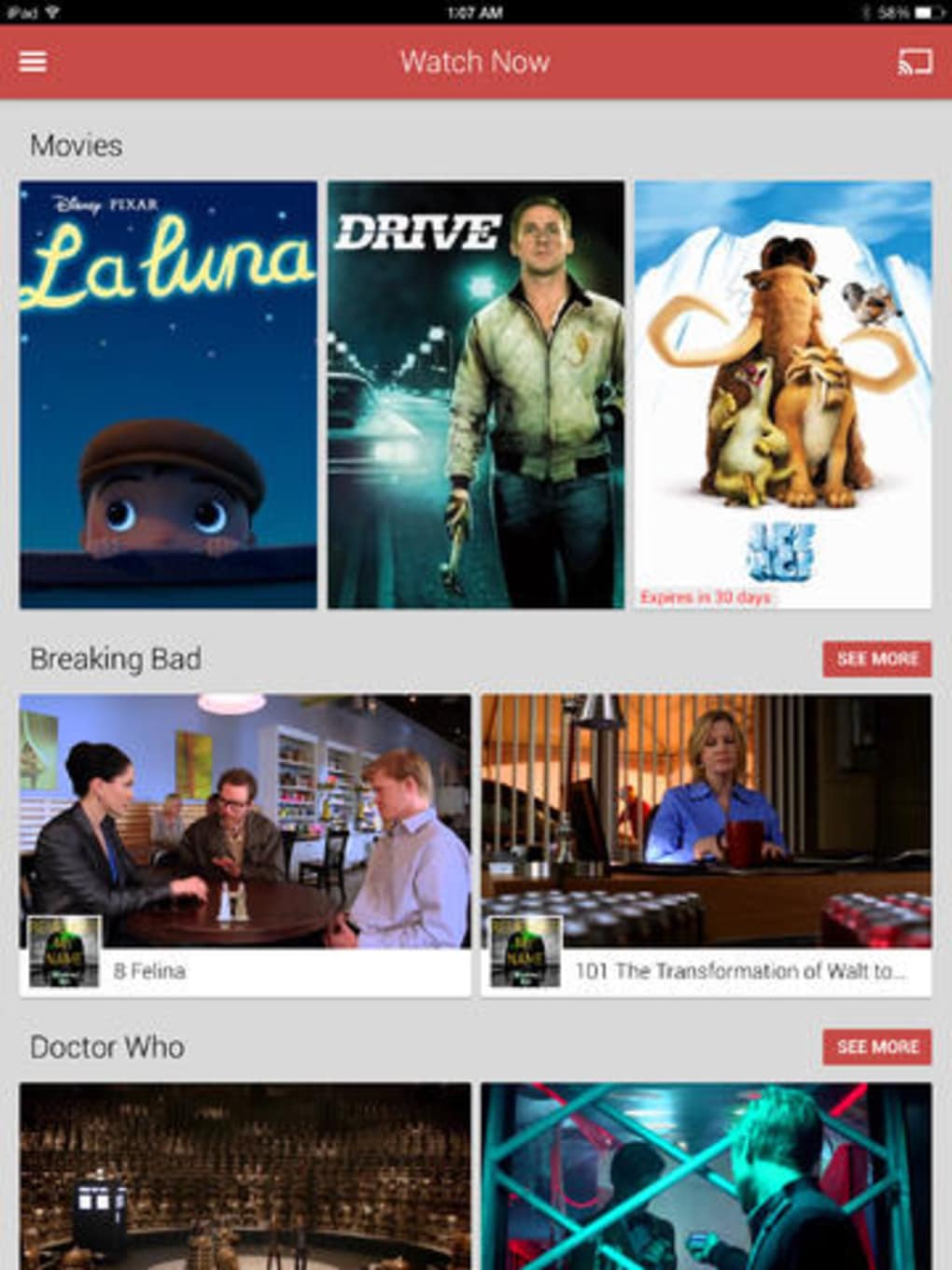 Ver filmes em Google Play Movies & TV 