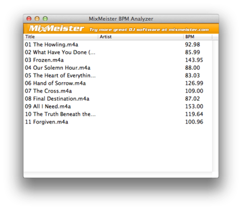 bpm analyzer spotify