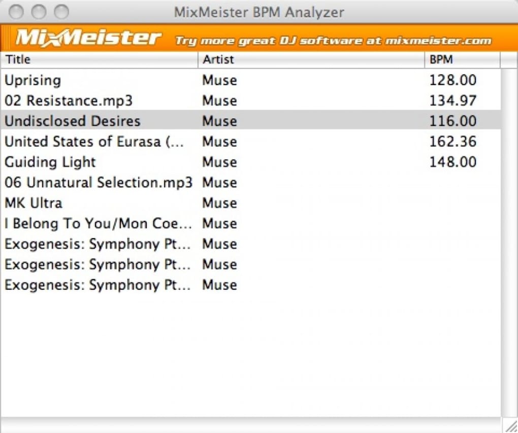 mixmeister bpm analyzer for mac free download