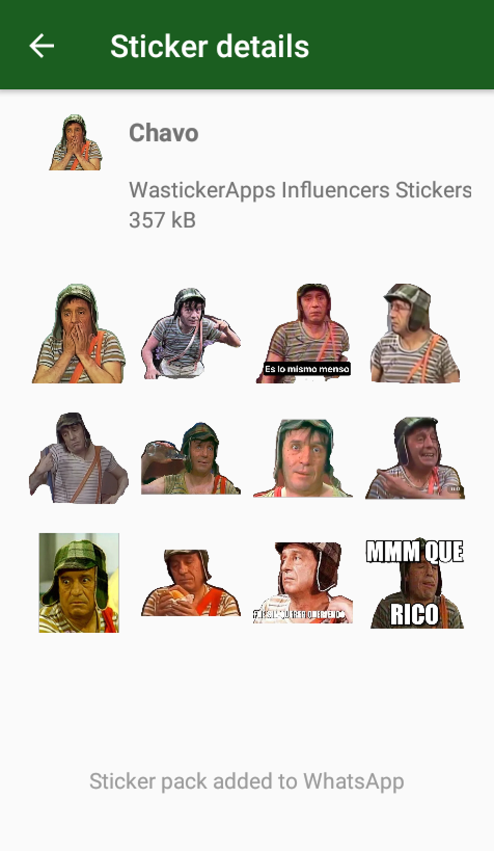 WASticker Chavo del 8 Memes สำหรับ Android - ดาวน์โหลด