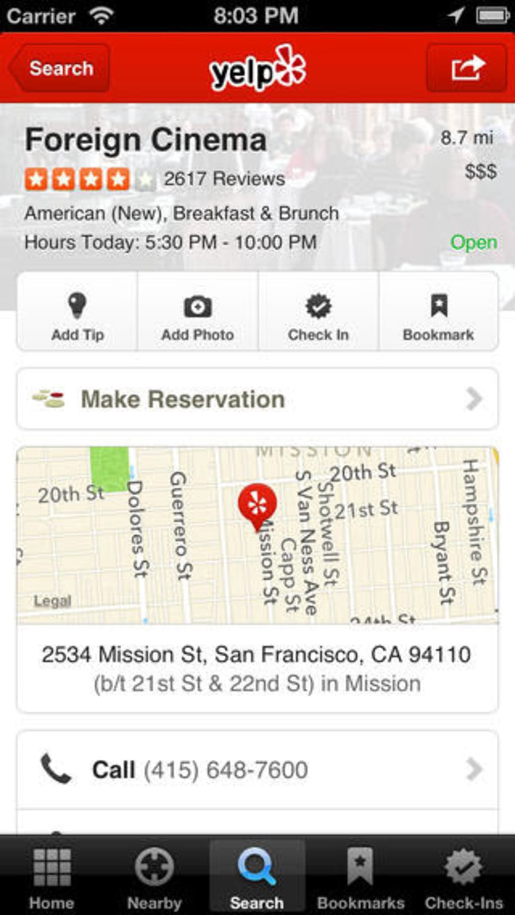 Yelp Food Delivery  Services for iPhone