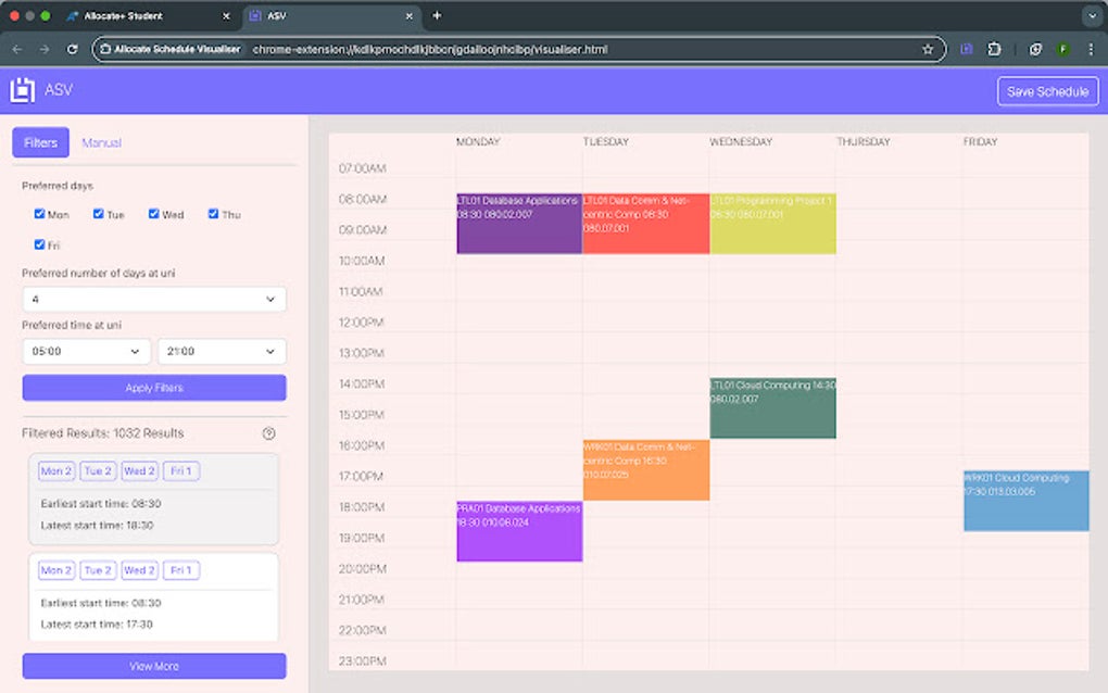 Allocate Schedule Visualiser Google Chrome 용 - 확장 프로그램 다운로드