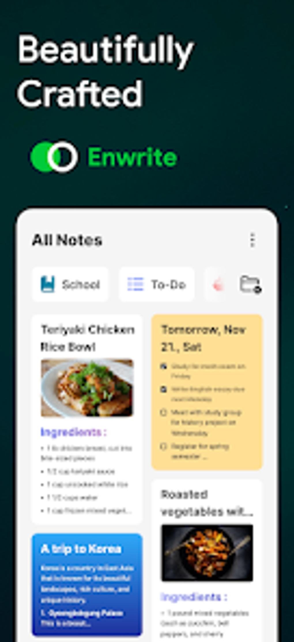 Enwrite - Notes Notepad สำหรับ Android - ดาวน์โหลด