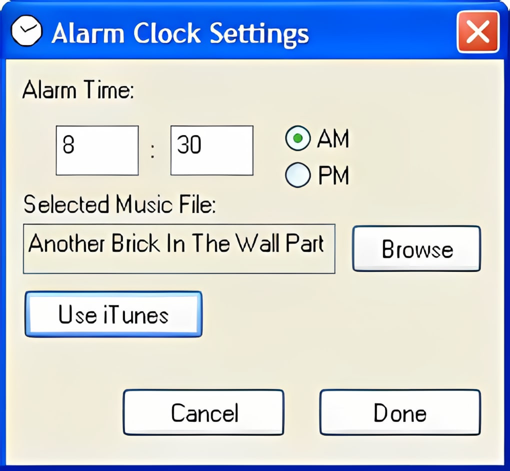 itunes alarm clock windows 7