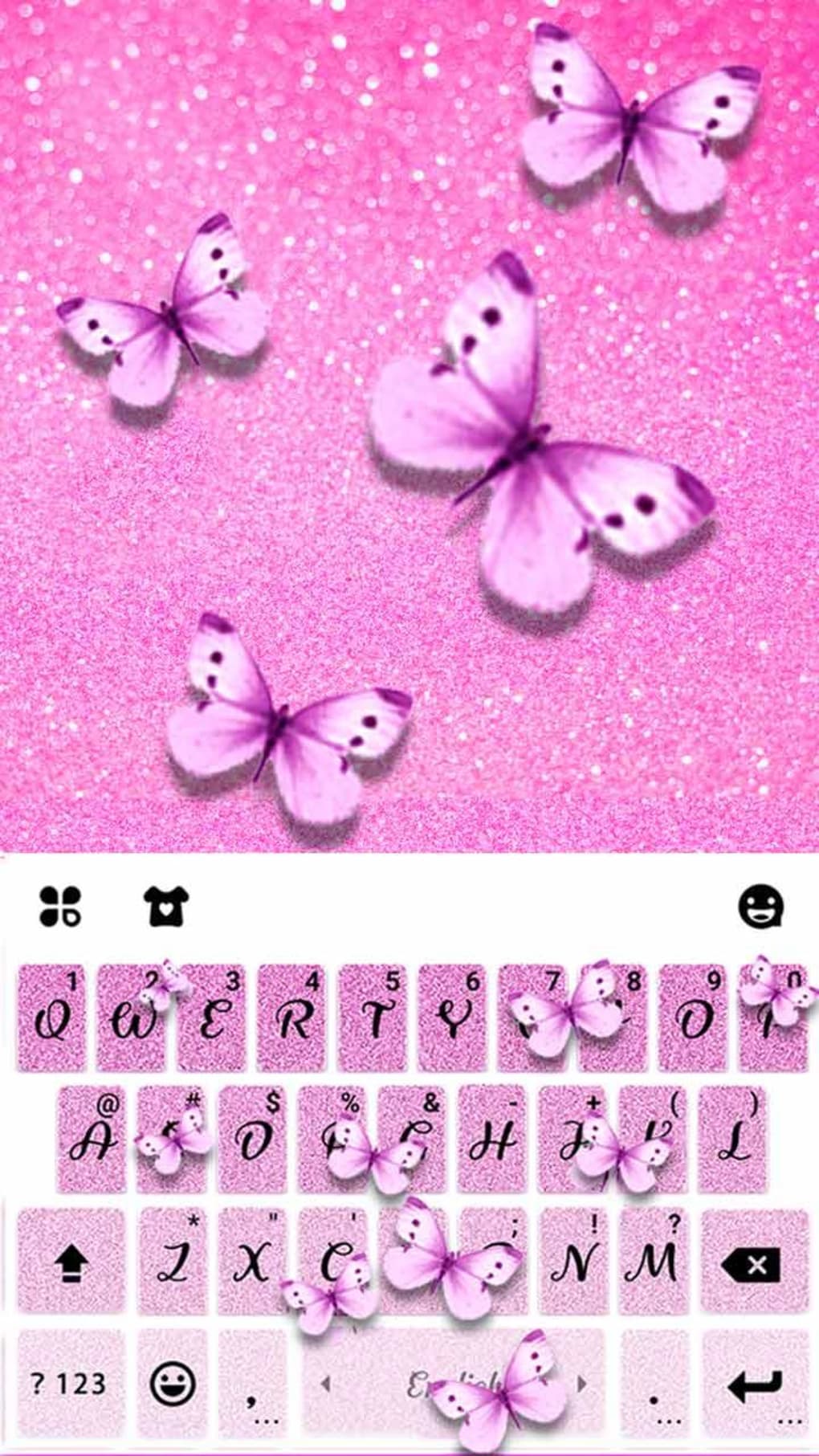 Download Butterflies Glittery Barbie Wallpaper