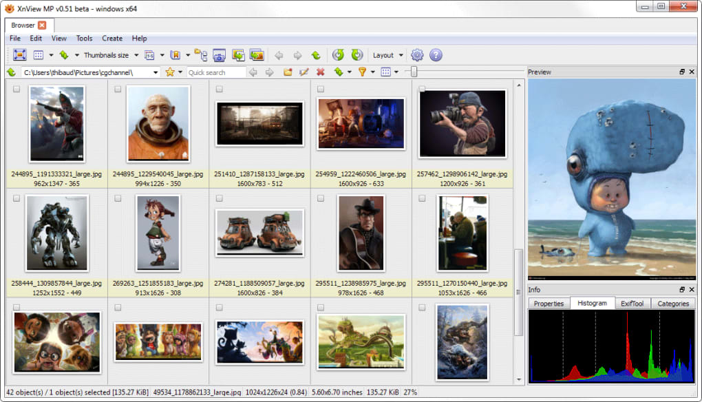 xnviewmp and windows photo gallery
