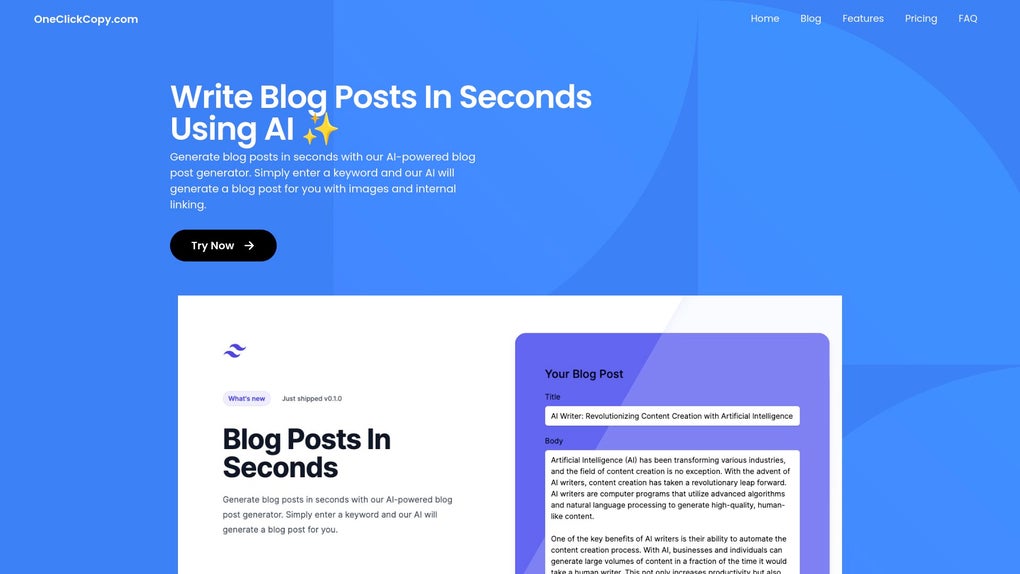 OneClickCopy For AI Writing Assistant Review Features Use Cases