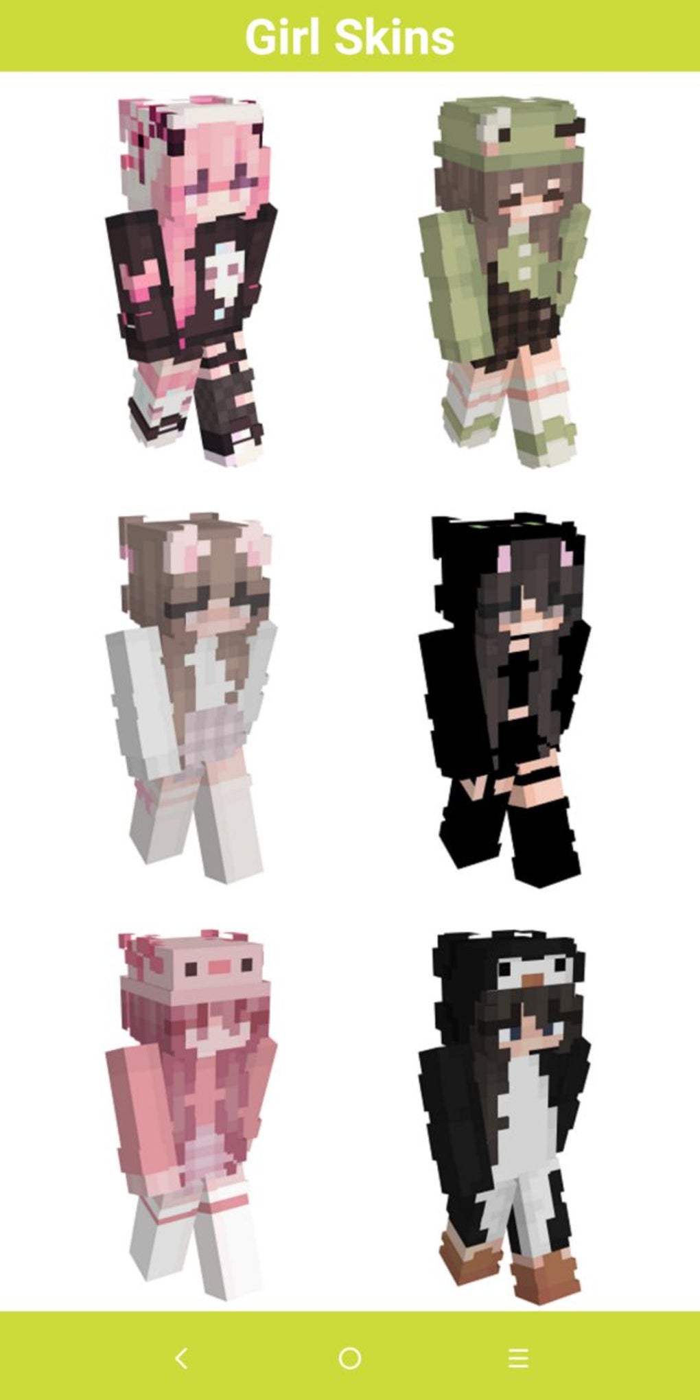 Android I in Girl Skins For Minecraft ndir