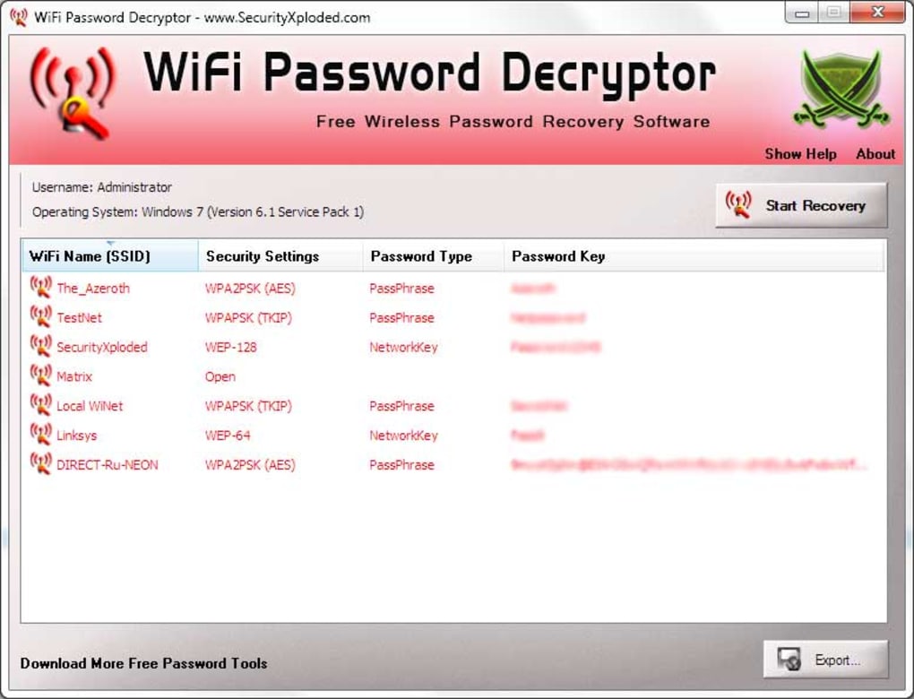 wifi password decryptor 1.5 gratuit