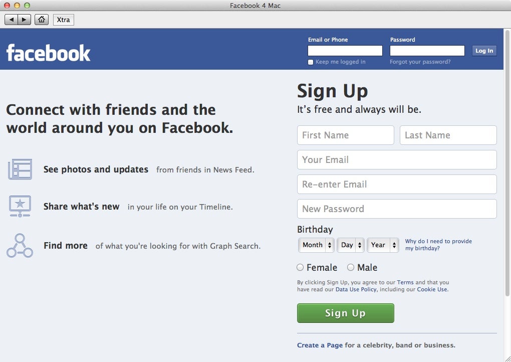 facebook app for mac os x free download