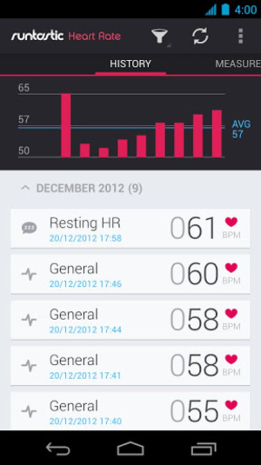 Filosófico Grado Celsius Posesión Runtastic Heart Rate PRO para Android - Descargar