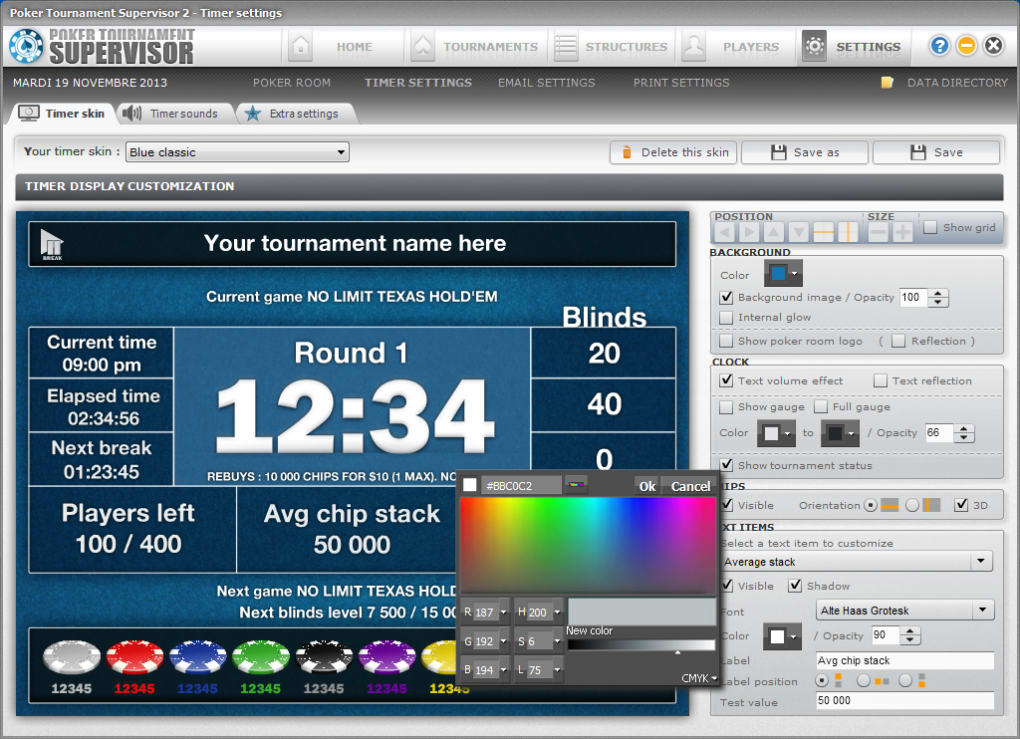 Poker Tournament Manager - Poker Clock and Poker Tournament Software