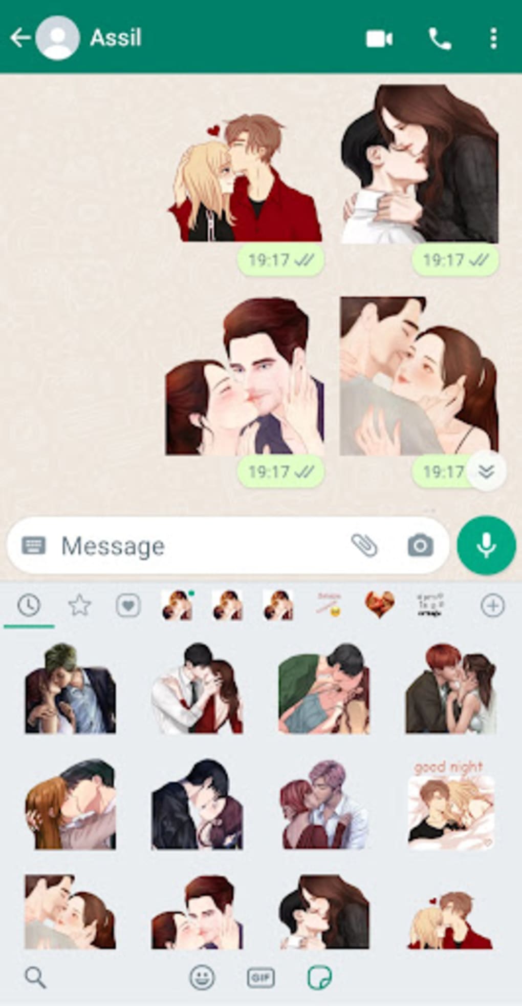 Animated Kiss Stickers Para Android Descargar
