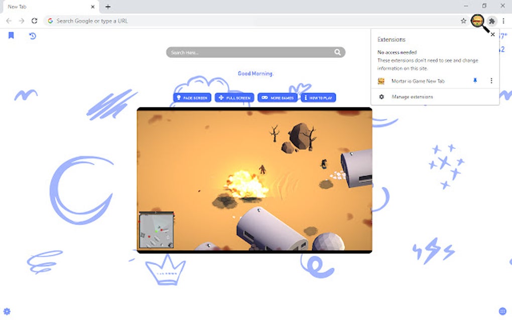 Mortar io Game New Tab for Google Chrome - Extension Download