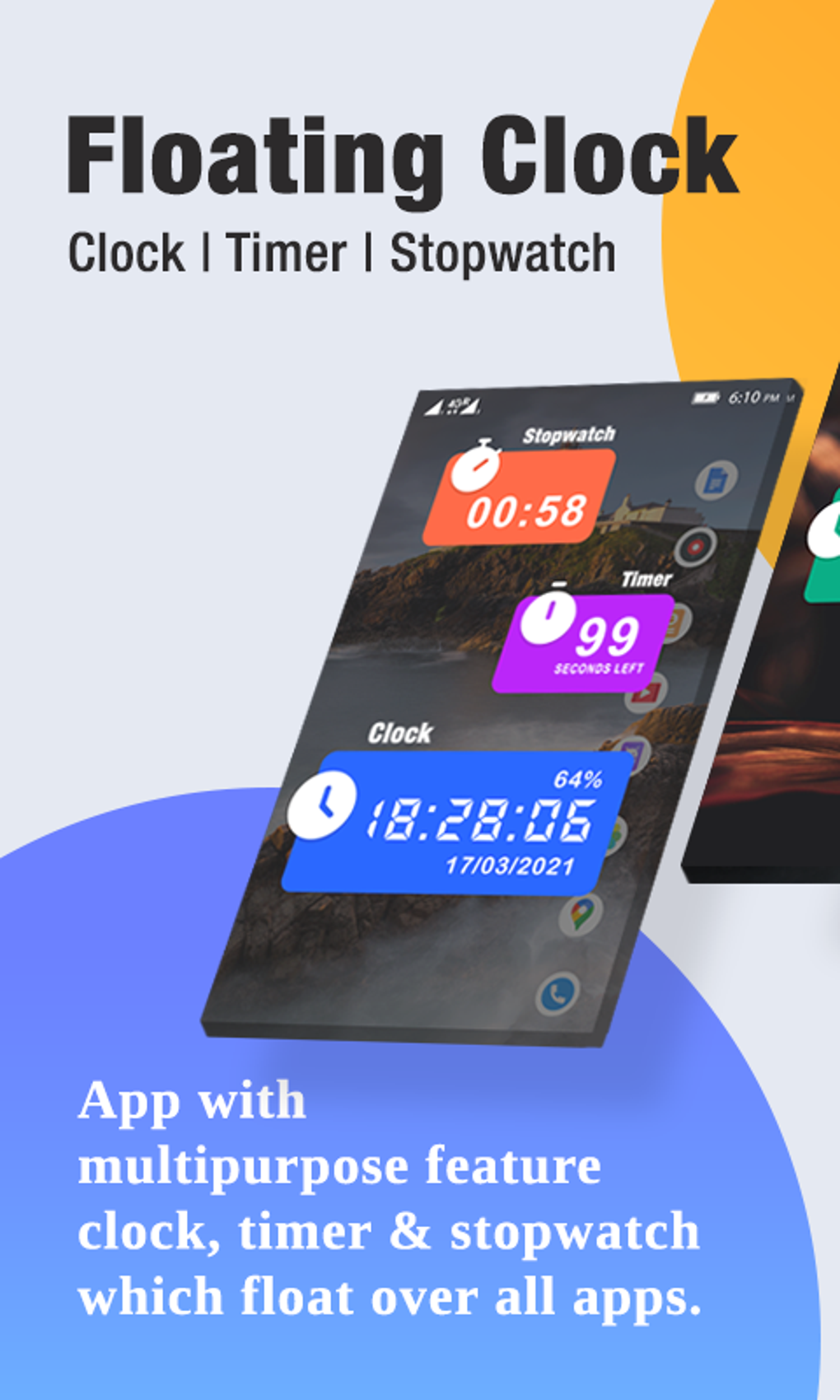 Floating Clock On Screen для Android — Скачать