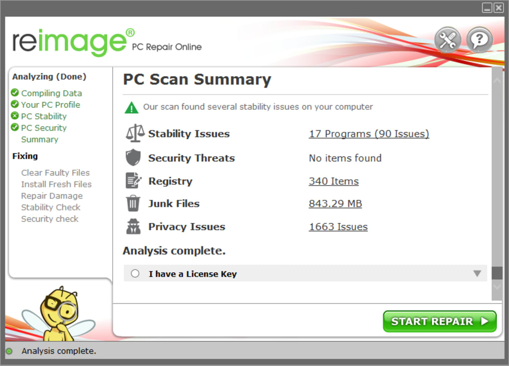 reimage repair online scan