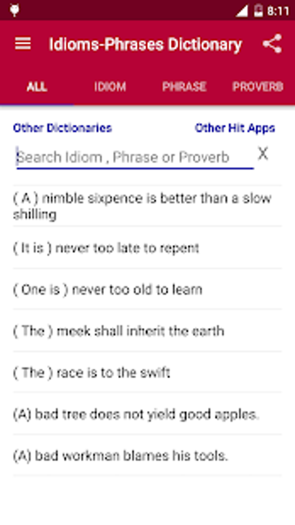 Offline Idioms Phrases Dictionary APK Na Android Download