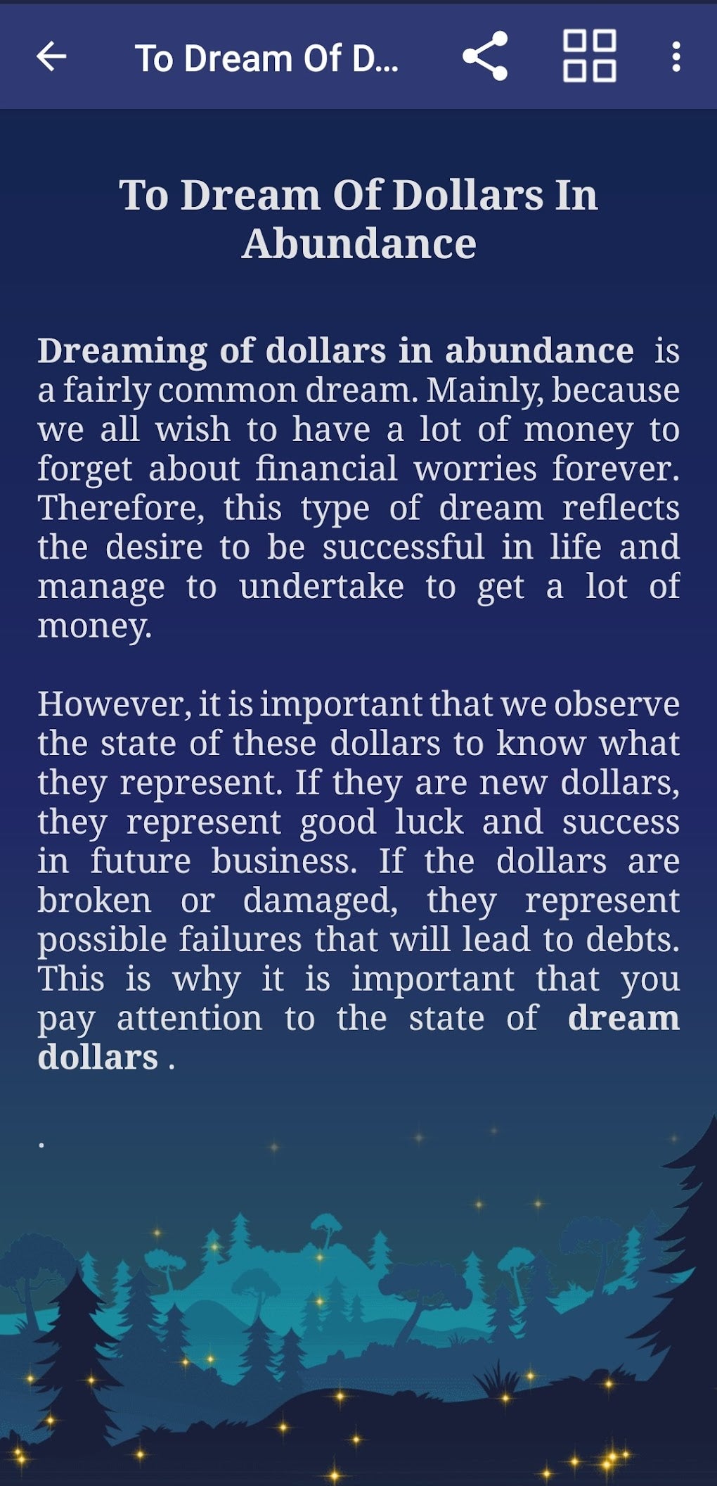 Android Meaning Of Dreams In English 