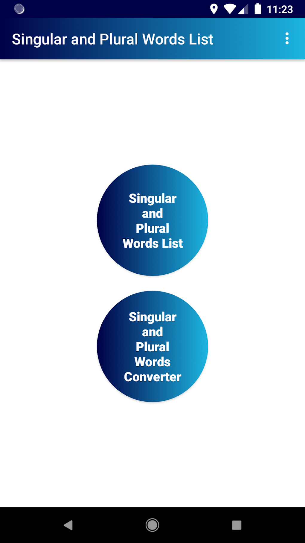 Singular And Plural Words List Android 