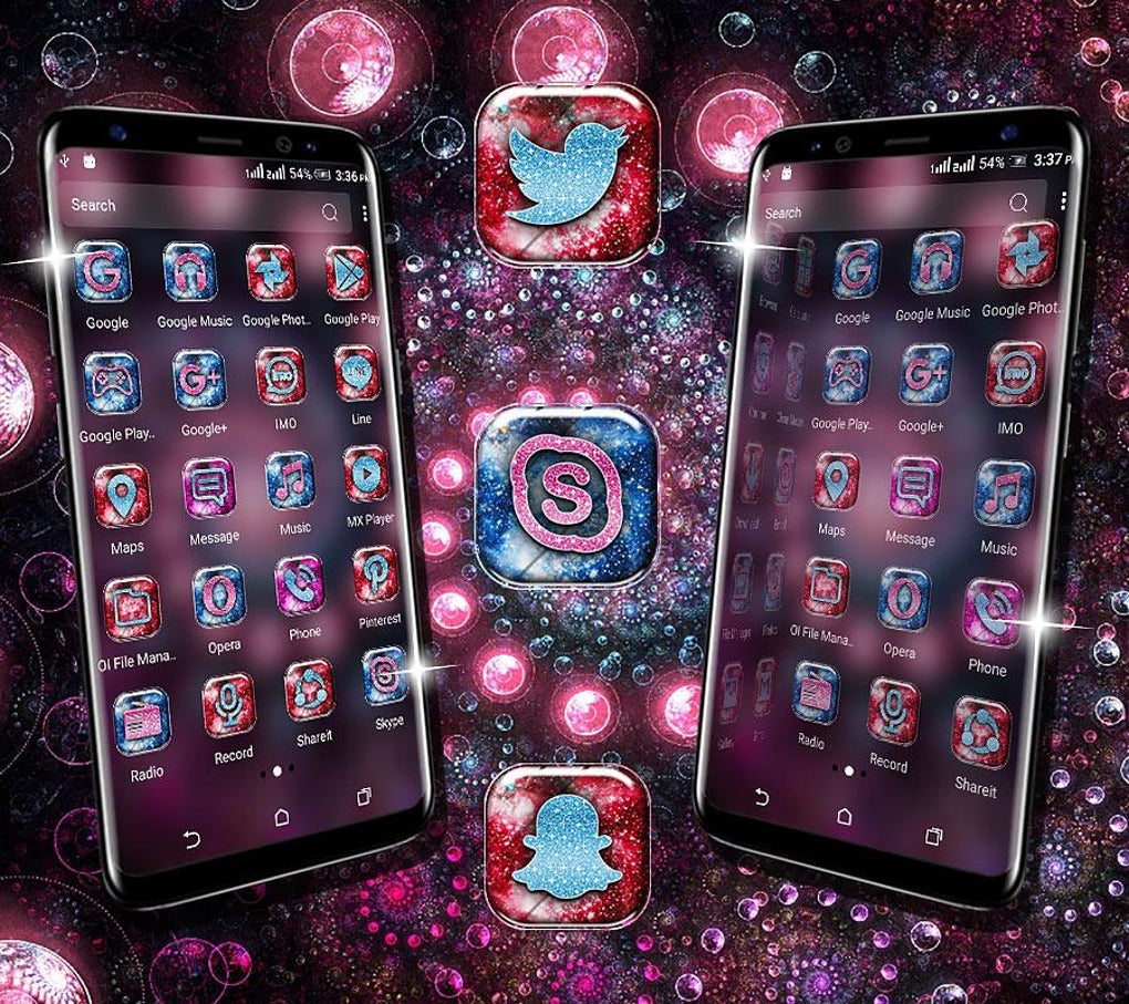 Neon Spiral Circle Launcher Theme APK для Android — Скачать