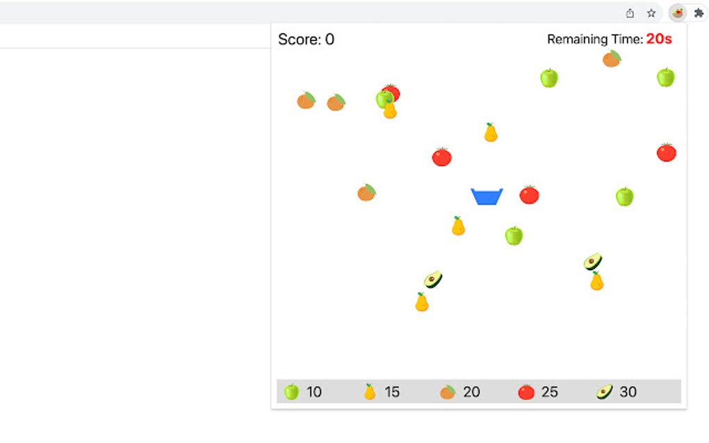 Fruit Collect Game for Google Chrome 拡張機能 無料・ダウンロード