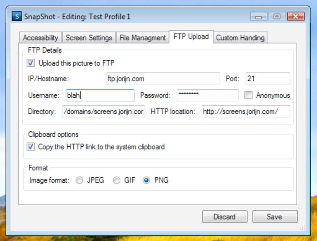 online ftp server for testing