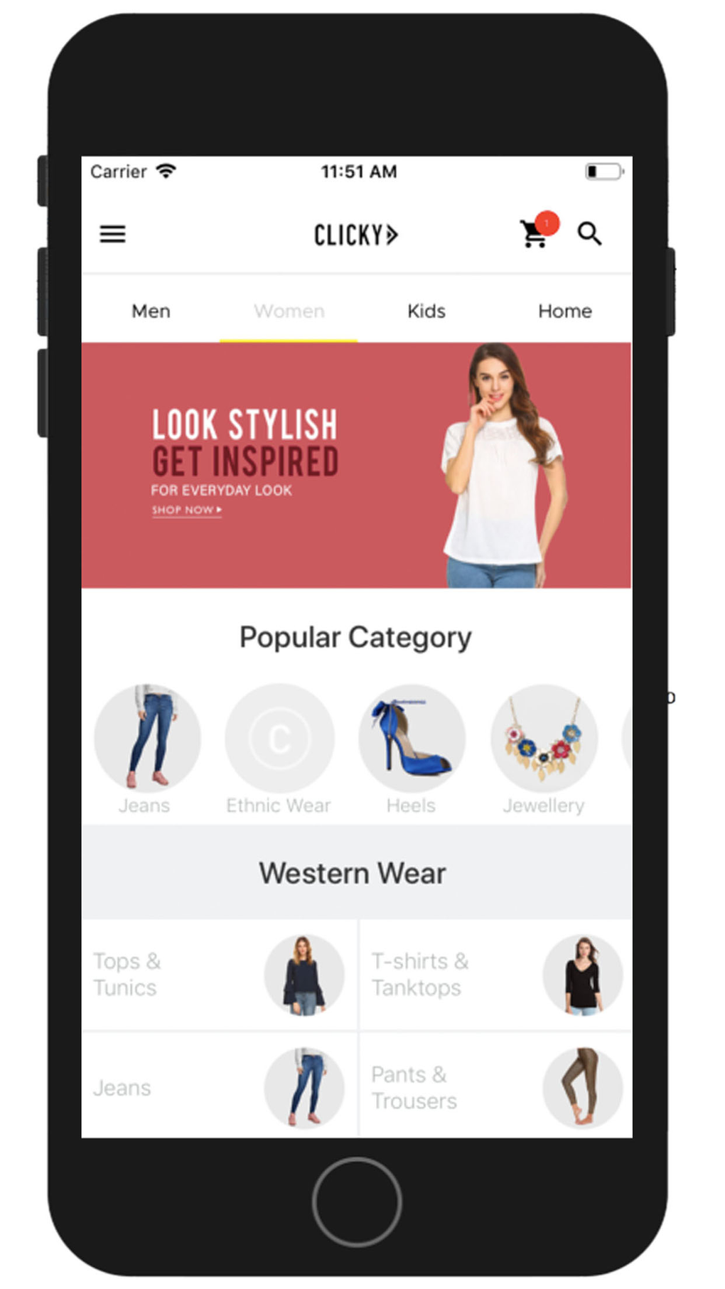 Clicky Online Shopping For IPhone - Download