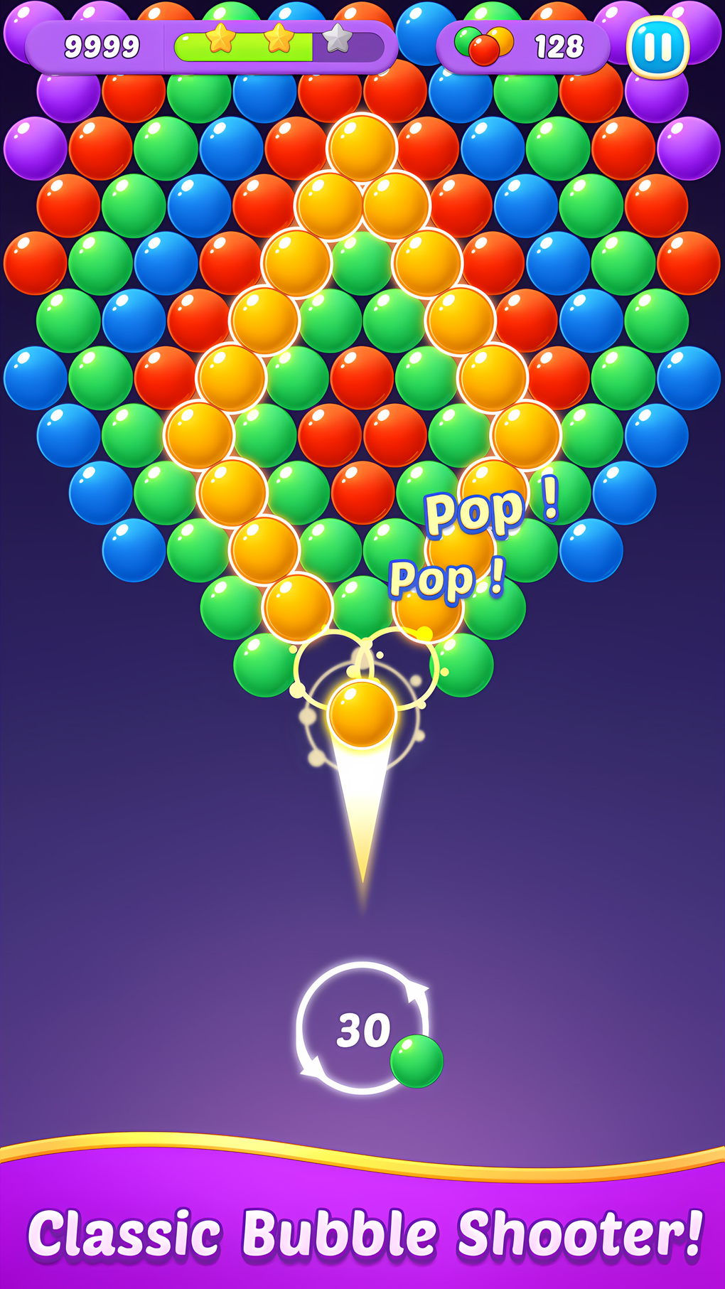 Bubble shooter classic Level 30 