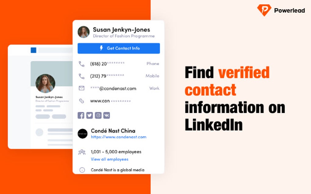 Powerlead - Find Any B2B Contact Info For Google Chrome - Extension ...