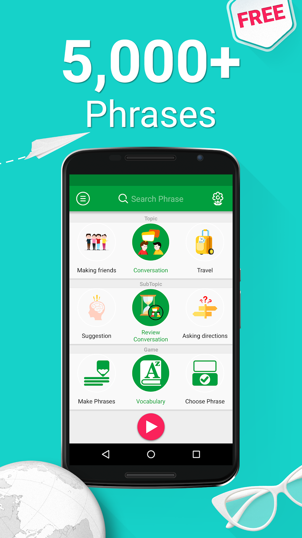 Speak Thai - 5000 Phrases Sentences APK для Android — Скачать