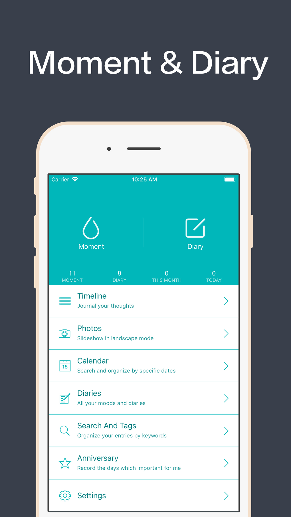 Orange Diary Gratitude Journal For IPhone 