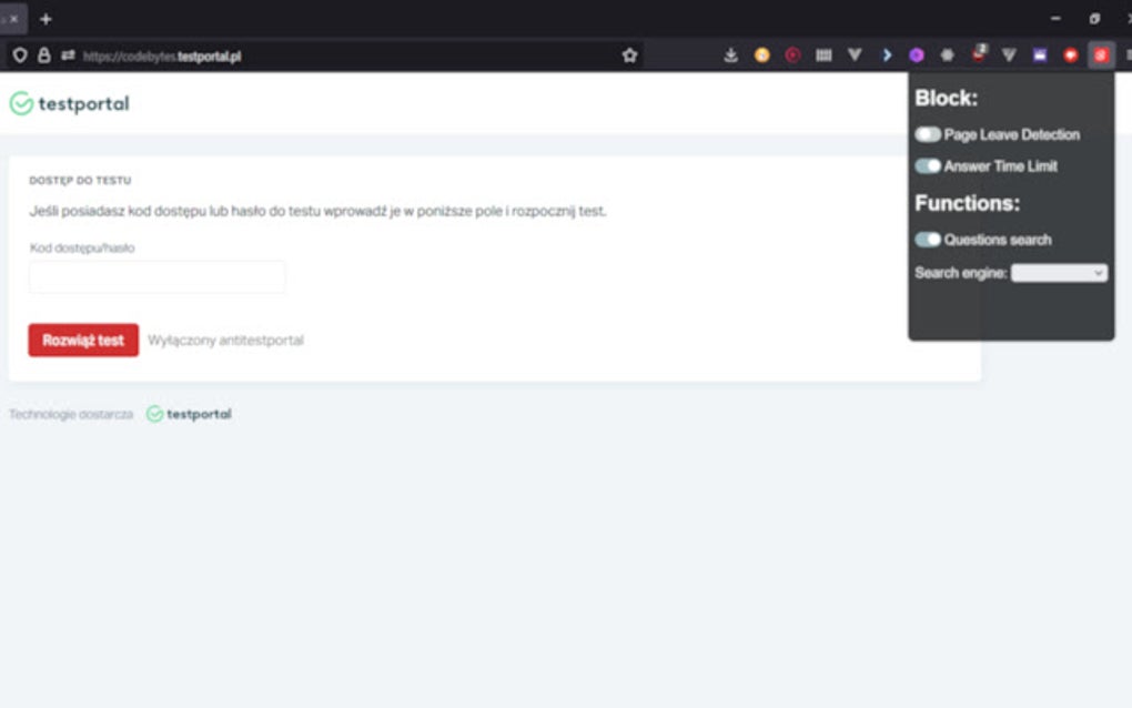 AntiTestportal for Google Chrome - Extension Download