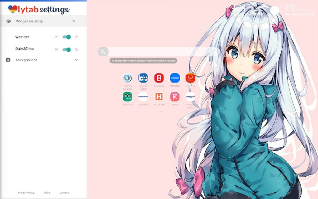 Anime Wallpaper extension change chrome browser new tab page with Anime HD  Wallpaper. Latest Anime Background Chrome Theme.