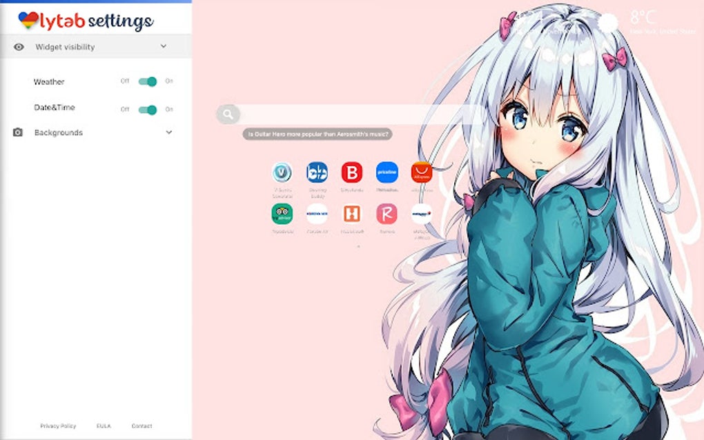 Anime Wallpaper extension change chrome browser new tab page with Anime HD  Wallpaper. Latest Anime Background Chrome Theme.