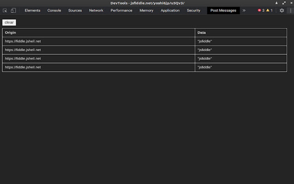 postMessage Developer Tools for Google Chrome - Extension Download