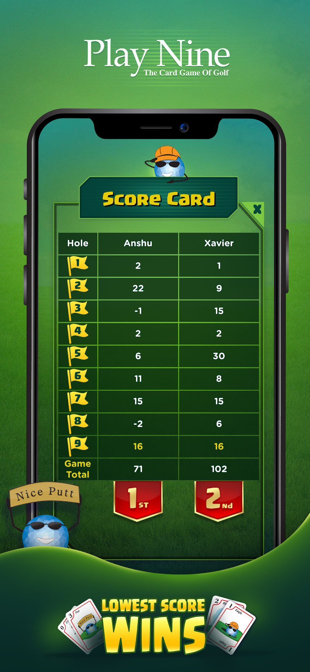 Play Nine Golf Card Game APK Para Android Download